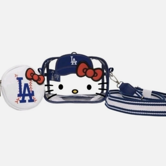Hello Kitty Handbags - Hello Kitty LA Dodgers Crossbody Bag Purse Clear Stadium Bag Limited Edition NWT